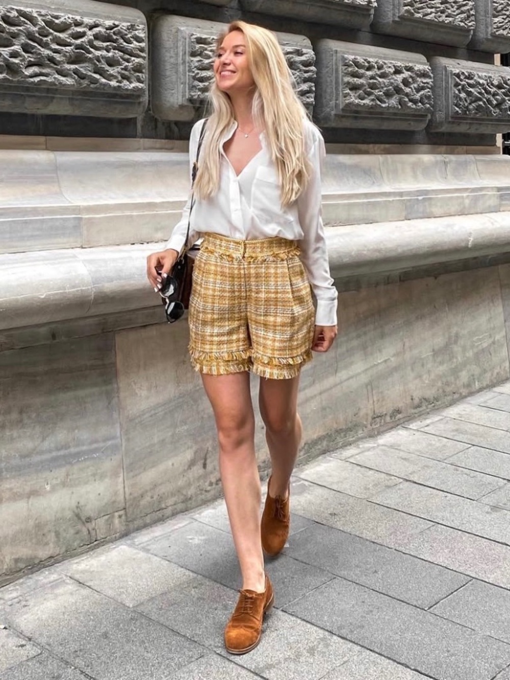 Tweed bermuda shorts
